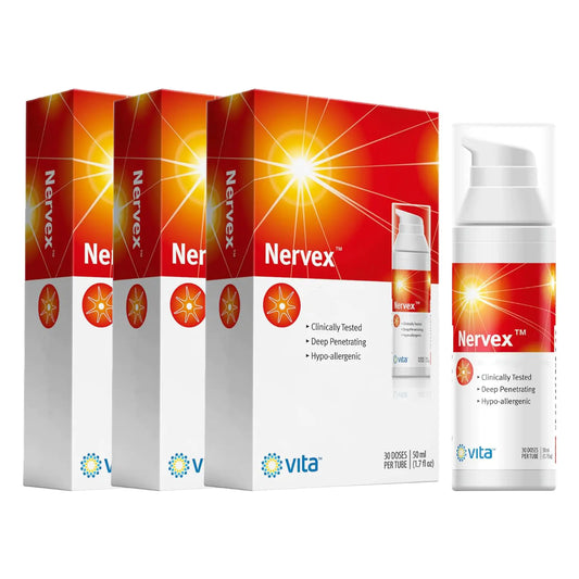 Vita Sciences Nervex Maximum Neuropathy Support Scientifically Developed for Effective Natural Fast Cream for Feet Hands Legs Toes - Pack of 3