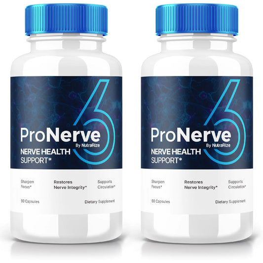 NutraRize (2 Pack) ProNerve6 Neuropathy ProNerve 6 Nerve Support Supplement Pro Nerve 6 Capsules ProNerve6 Pastillas Reviews (120 Capsules)