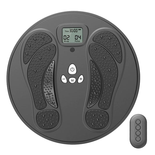 Rechargeable Foot Massager for Neuropathy TENS & EMS Foot Circulation Stimulator with Remote Control 50 Intensities – Foot Leg Massager for Circulation and Pain Relief