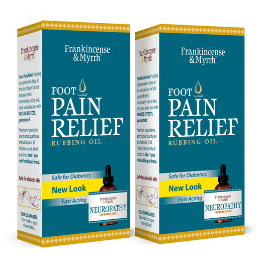 Frankincense and Myrrh Foot Pain Relief Rubbing Oil Neuropathy Pain Relief for feet Frankincense Essential Oil Diabetic Lotion & Cream Nerve Neuropathy Maximum Strength – 2 Pack